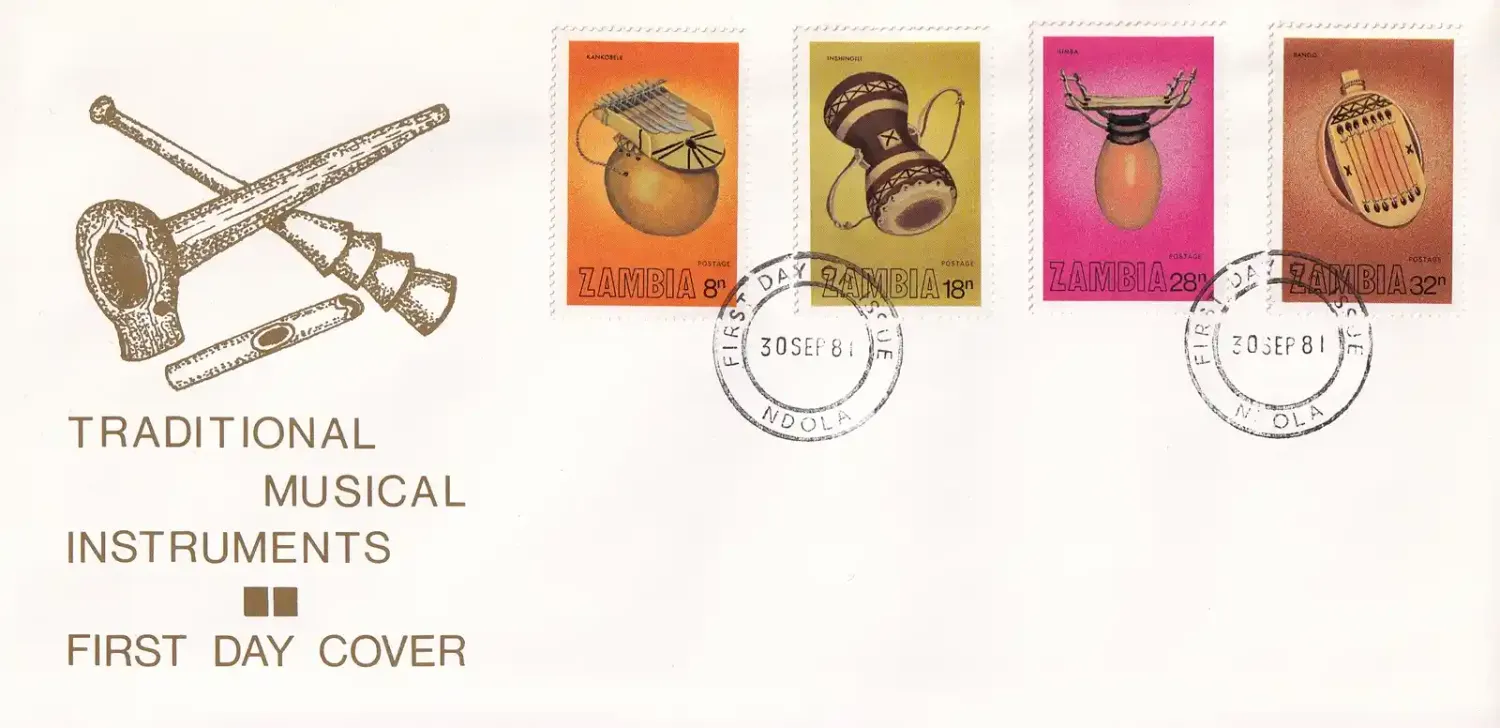 Zambia 1981 Musical Instruments, FDC