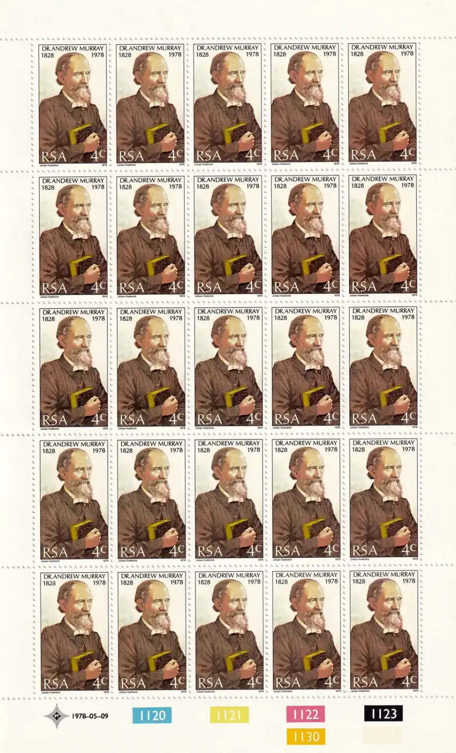 South Africa 1978 The 150th Anniv of the Birth of Dr. Andrew Murray (Church Statesman) (Full Sheet) MNH(**)