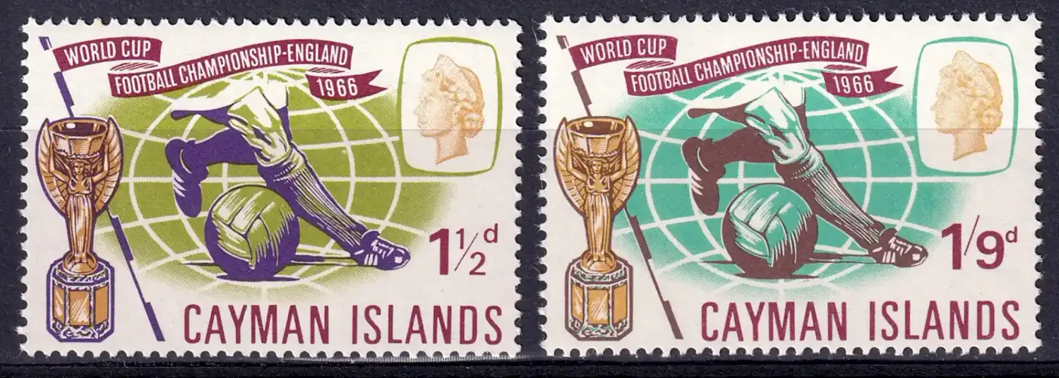 Cayman Islands 1966 Football World Cup - England (2v)-MNH(**)