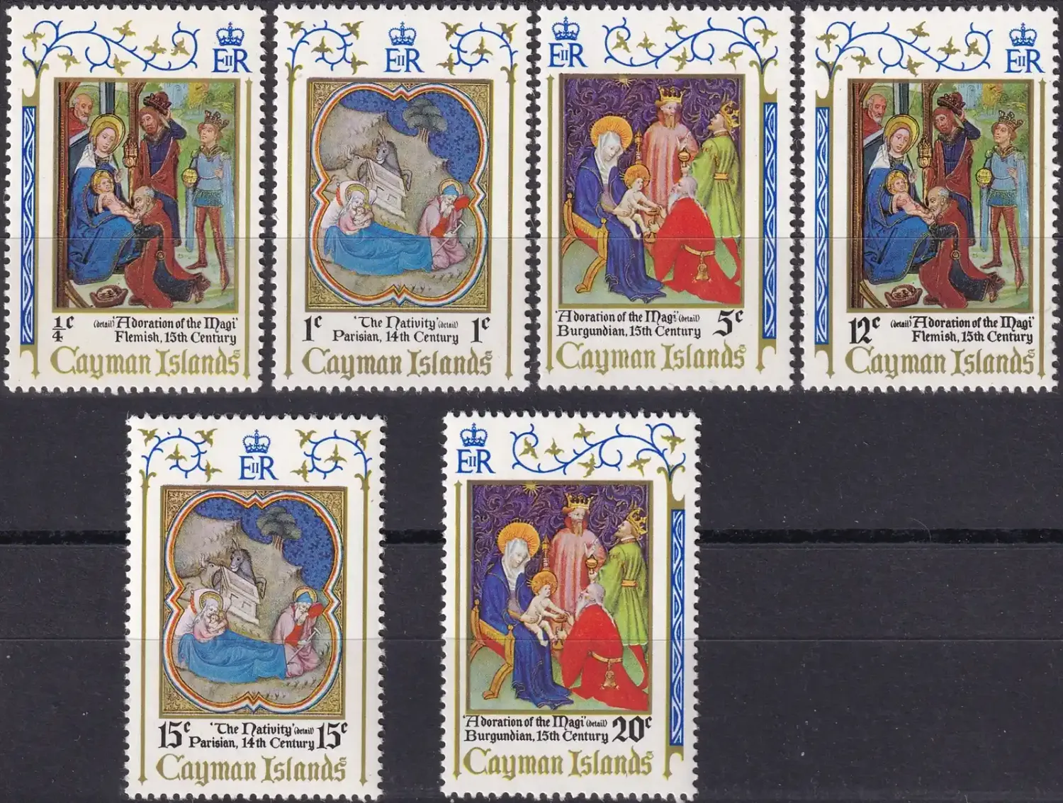 Cayman Islands 1971 Christmas (6v)-MNH(**) Cayman Islands 1971 Christmas (6v)-MNH(**)