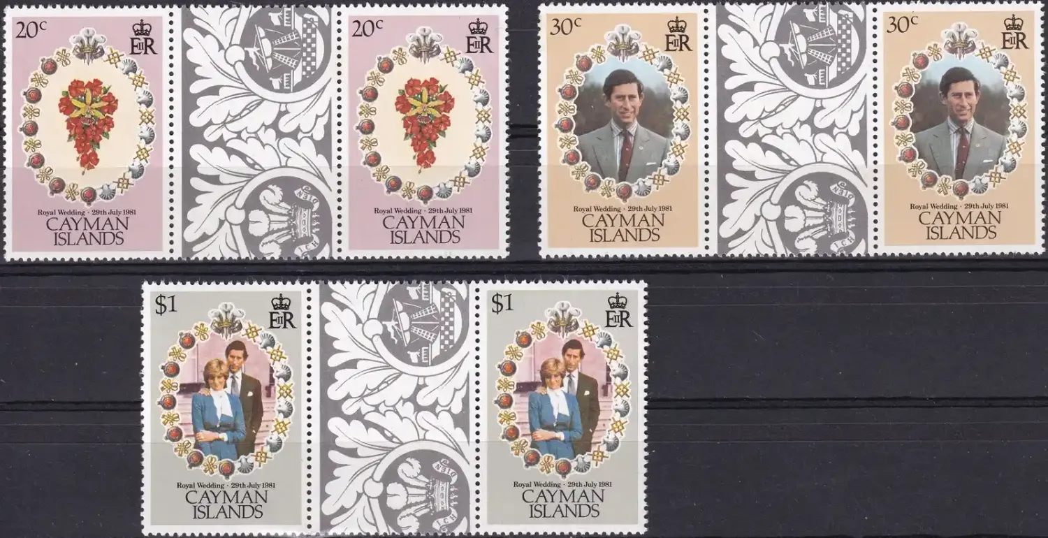 Cayman Islands 1981 Royal Wedding - Prince Charles and Lady Diana Spencer (3v)-MNH(**) Cayman Islands 1981 Royal Wedding - Prince Charles and Lady Diana Spencer (3v)-MNH(**)