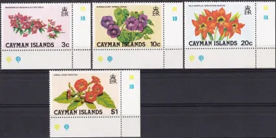 Cayman Islands 1981 Flowers (4v)-MNH(**) Cayman Islands 1981 Flowers (4v)-MNH(**)