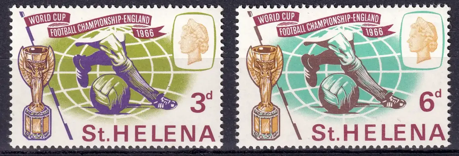 St. Helena 1966 Football World Cup - England (2v) MNH(**) St. Helena 1966 Football World Cup - England (2v) MNH(**)
