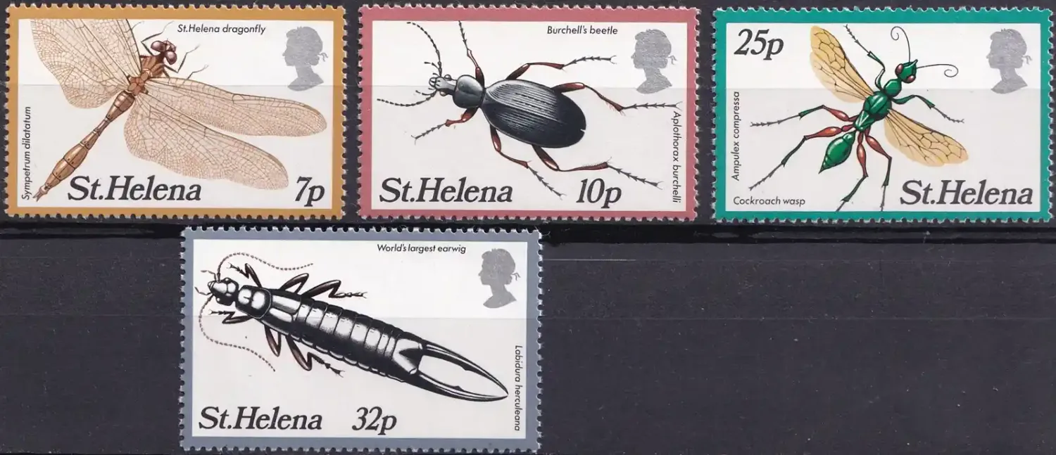 St. Helena 1982 Insects (4v) MNH(**) St. Helena 1982 Insects (4v) MNH(**)
