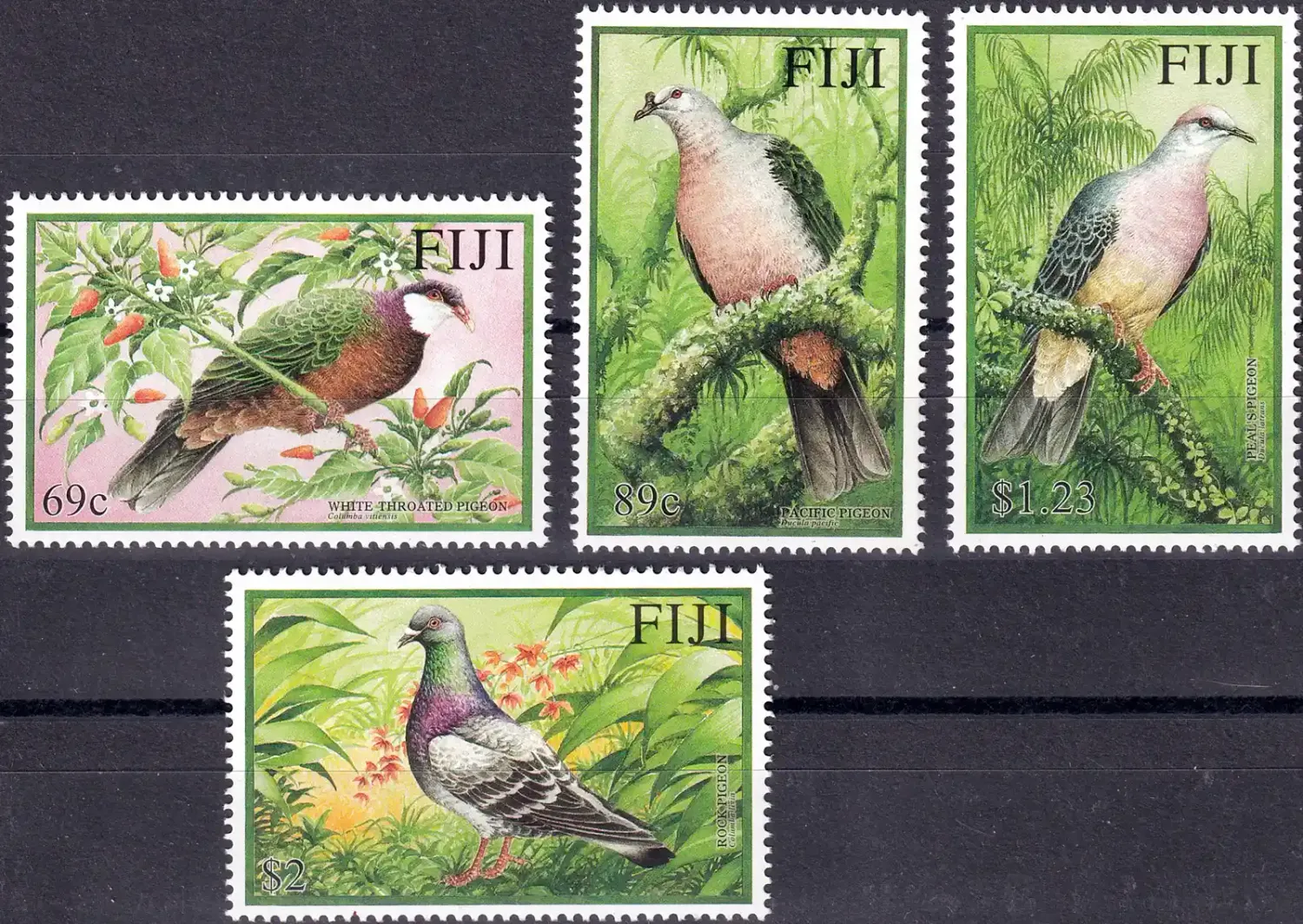 Fiji 2001 Birds, Pigeons (4v) MNH(**)