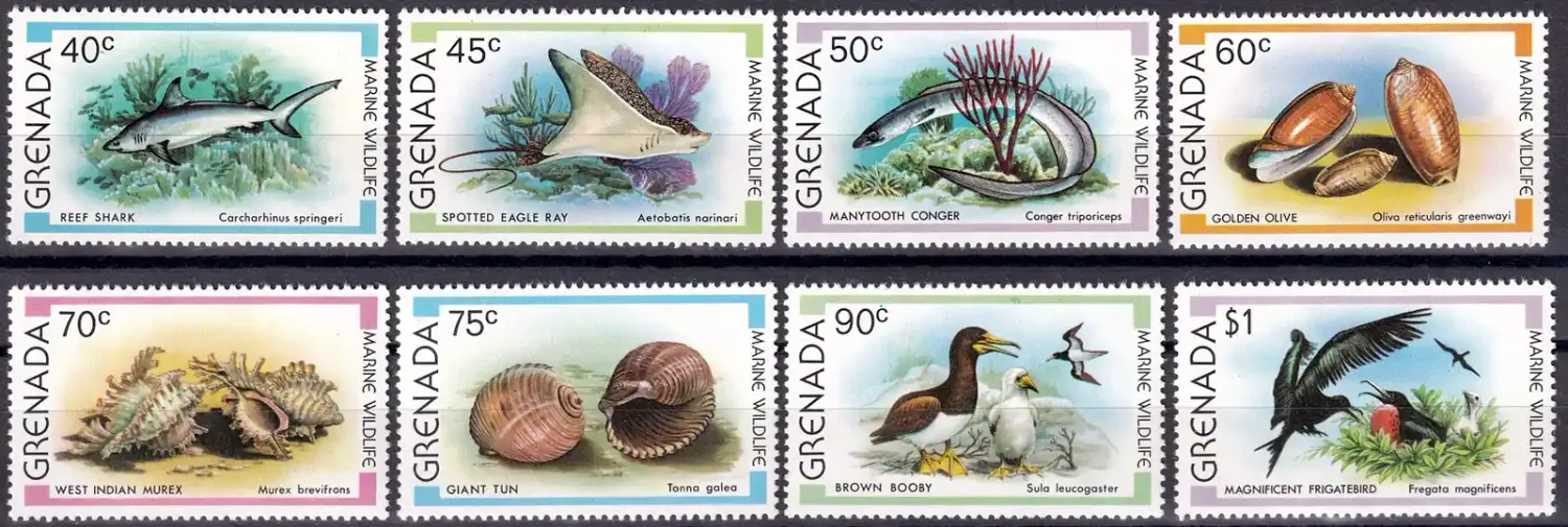 Grenada 1979 Marine Wildlife, Birds (8v) - MNH(**)