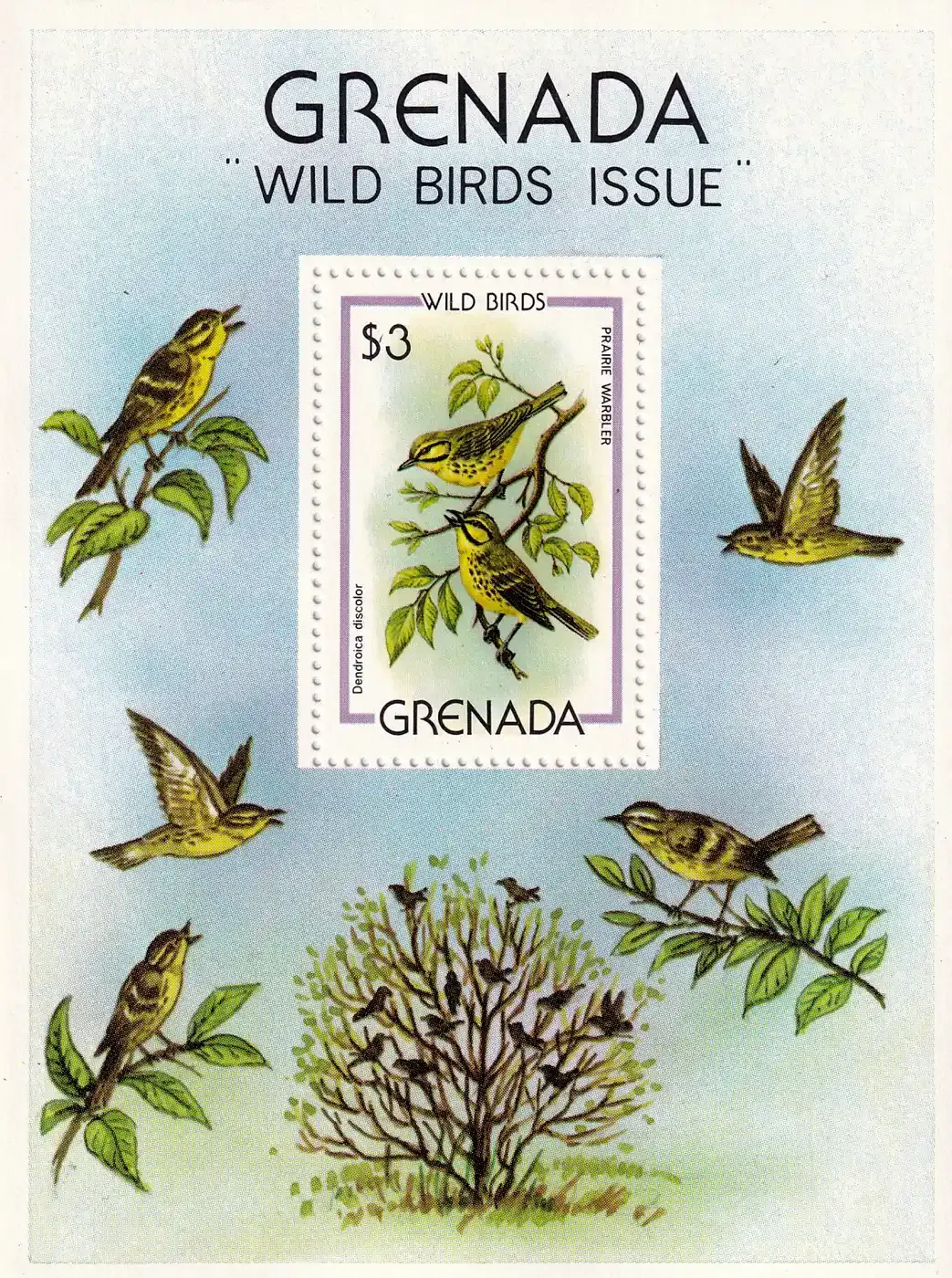 Grenada 1980 Wild Birds (ss/1v) - MNH(**) Grenada 1980 Wild Birds (ss/1v) - MNH(**)