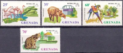 Grenada 1973 National Zoo (4v) - MNH(**) Grenada 1973 National Zoo (4v) - MNH(**)