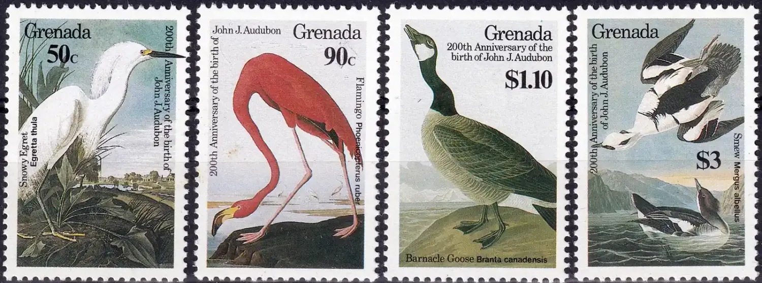 Grenada 1986 Birds - Anniv of the Birth of John J. Audubon (4v) - MNH(**) Grenada 1986 Birds - Anniv of the Birth of John J. Audubon (4v) - MNH(**)
