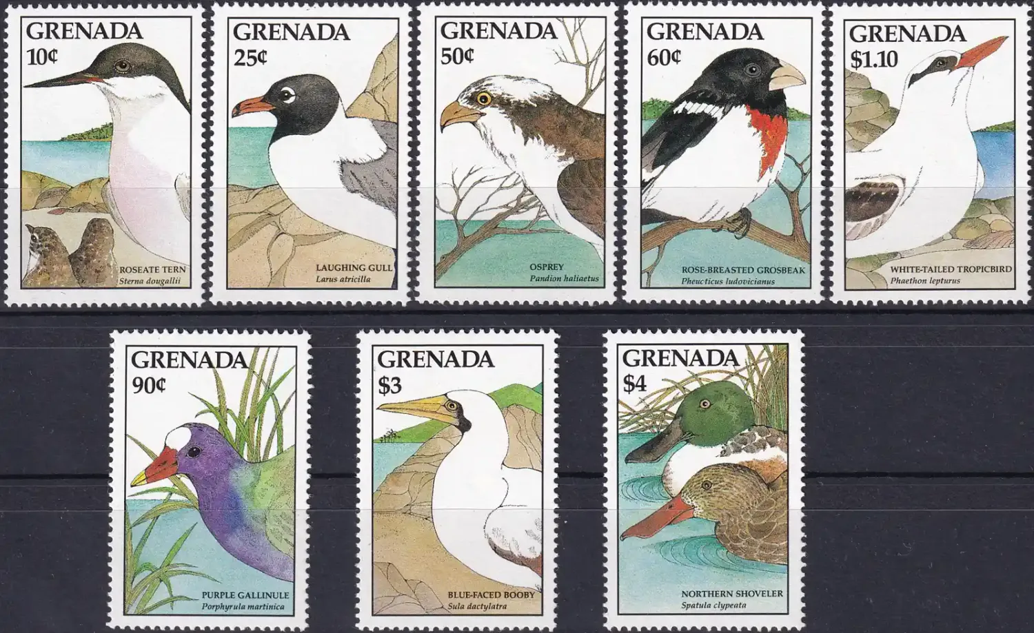 Grenada 1988 Birds (8v) - MNH(**) Grenada 1988 Birds (8v) - MNH(**)