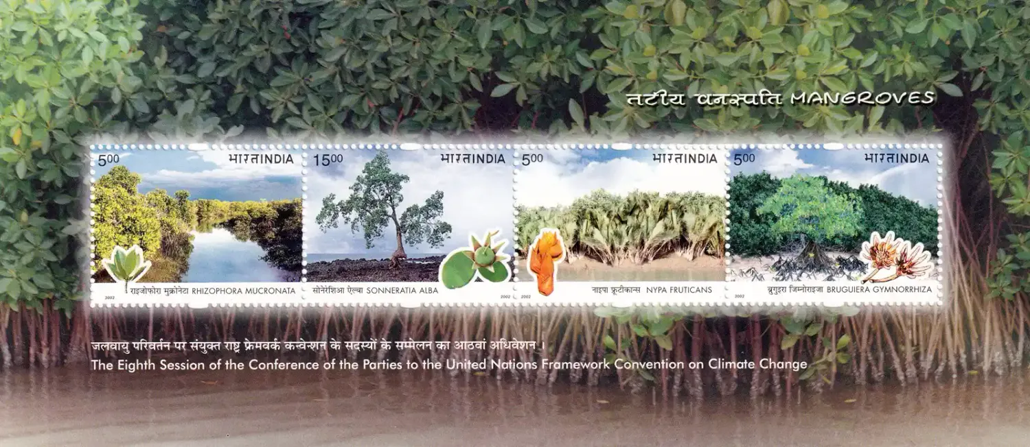 India 2002 Convention on Climate Change (ss/4v). MNH(**)
