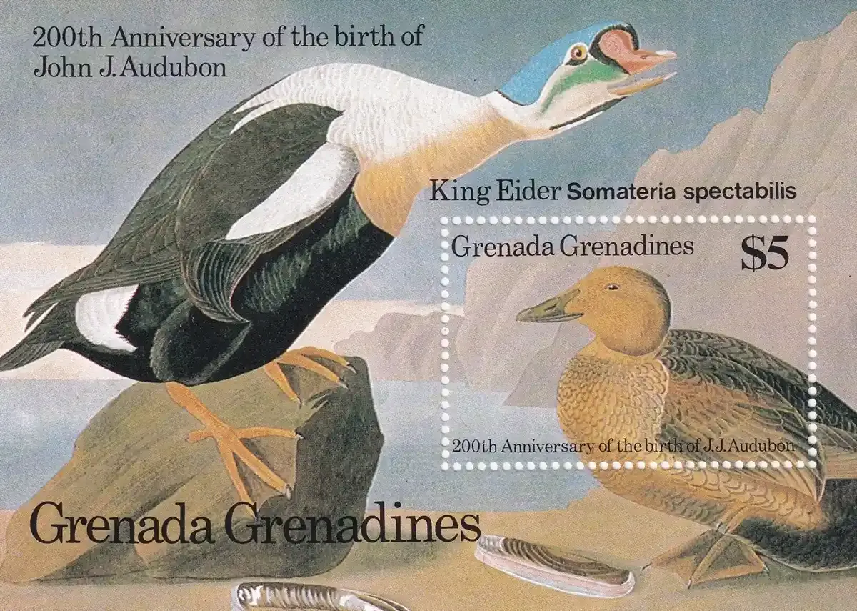 Grenada Grenadines 1986 Birds - Birth of John J. Audubon (ss/1v). MNH(**)