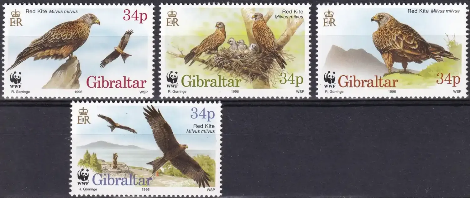 Gibraltar 1996 WWF Birds (4v). MNH(**)