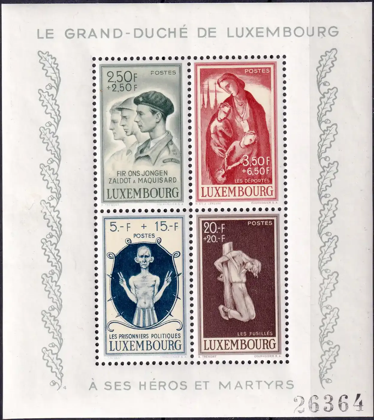 Luxembourg 1946 War Victims (ss/4v) MNH(**)