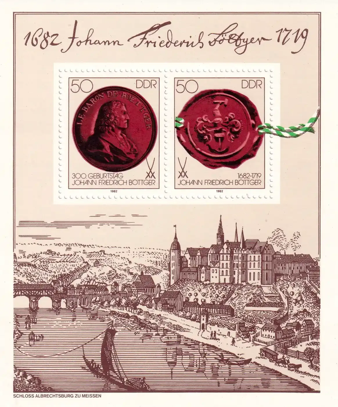 Germany East (DDR) 1982 The 300th Anniv of the Birth of Johann Friedrich Böttger (ss/2v). MNH (**) Germany East (DDR) 1982 The 300th Anniv of the Birth of Johann Friedrich Böttger (ss/2v). MNH (**)