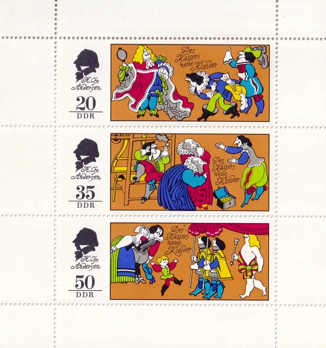 Germany East (DDR) 1975 Fairy Tales (ss/3v). MNH(**) Germany East (DDR) 1975 Fairy Tales (ss/3v). MNH(**)