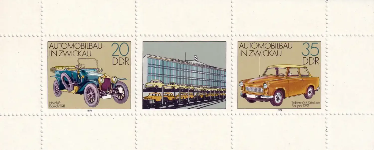 Germany East (DDR) 1979 Zwickau Car Industry (ss/2v). MNH (**) Germany East (DDR) 1979 Zwickau Car Industry (ss/2v). MNH (**)