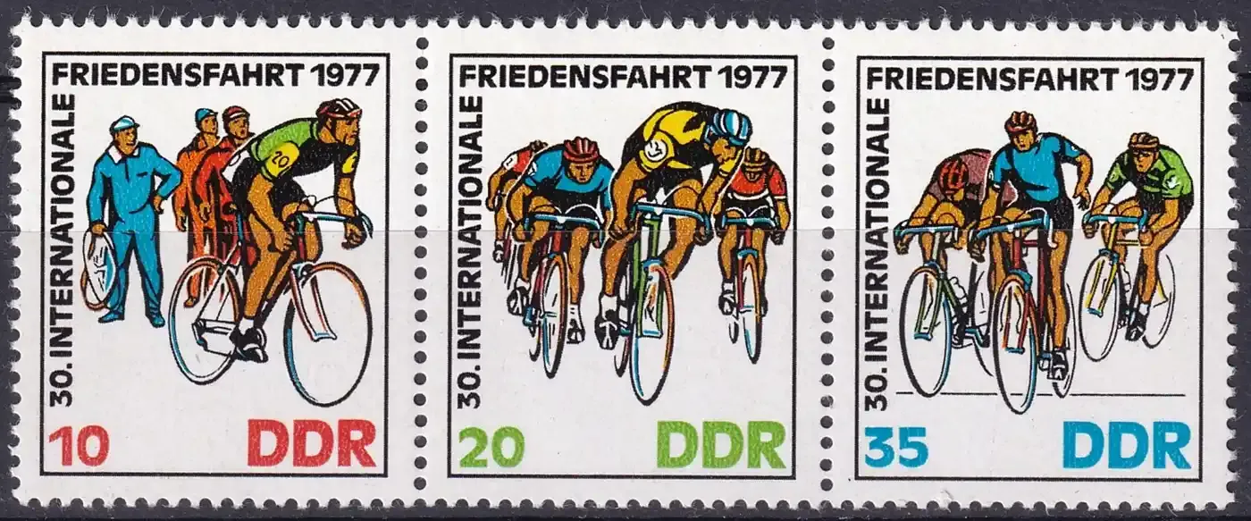 Germany East (DDR) 1977 Cycling - The 30th Peace Event (3v). MNH(**) Germany East (DDR) 1977 Cycling - The 30th Peace Event (3v). MNH(**)