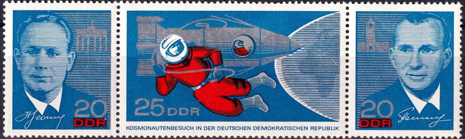 Germany East (DDR) 1965 The Visit of Soviet Cosmonauts (4v). MNH(**)