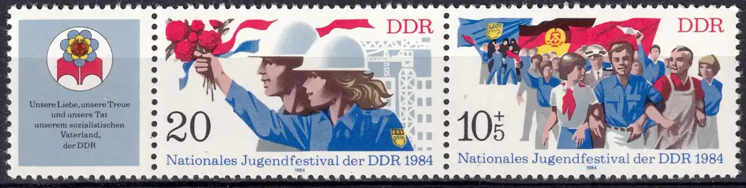 Germany East (DDR) 1984 Youth Festival (2v). MNH(**)