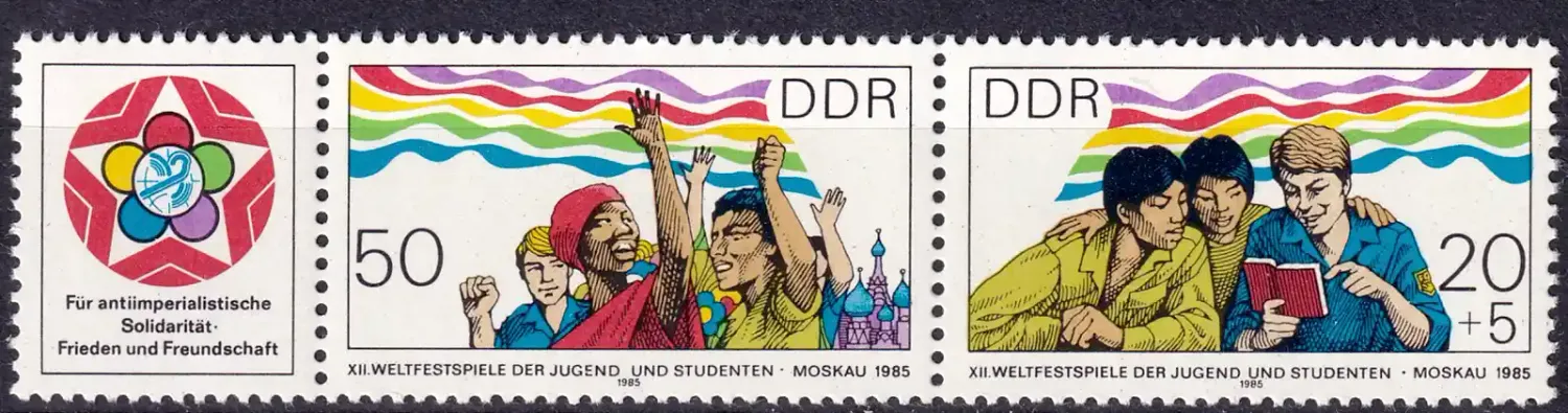Germany East (DDR) 1985 Moscow Youth Festival (2v). MNH(**) Germany East (DDR) 1985 Moscow Youth Festival (2v). MNH(**)