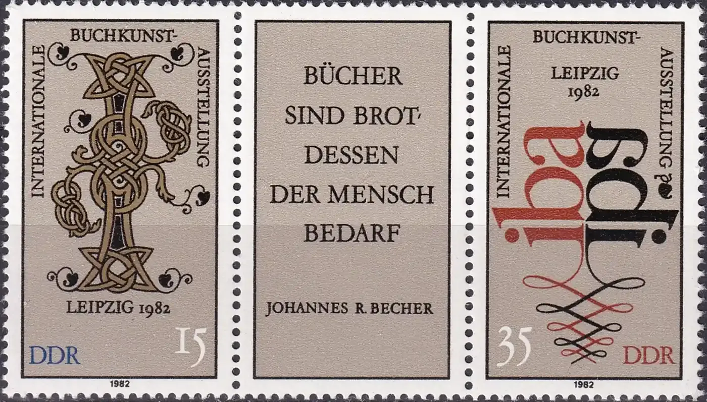 Germany East (DDR) 1982 International Book Exhibition (2v). MNH(**) Germany East (DDR) 1982 International Book Exhibition (2v). MNH(**)