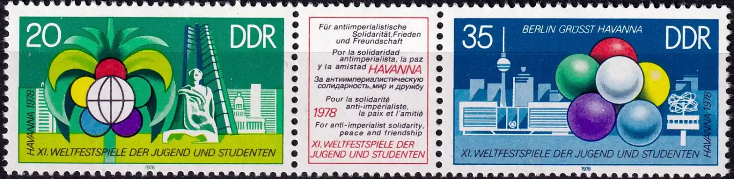 Germany East (DDR) 1978 Youth Festival (2v). MNH (**)