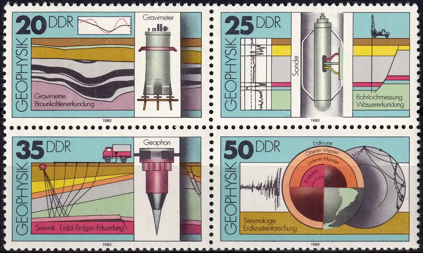 Germany East (DDR) 1980 Geological Investigations (blk/4v). MNH(**) Germany East (DDR) 1980 Geological Investigations (blk/4v). MNH(**)