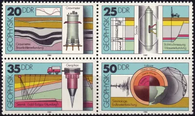 Germany East (DDR) 1980 Geological Investigations (blk/4v). MNH(**) Germany East (DDR) 1980 Geological Investigations (blk/4v). MNH(**)