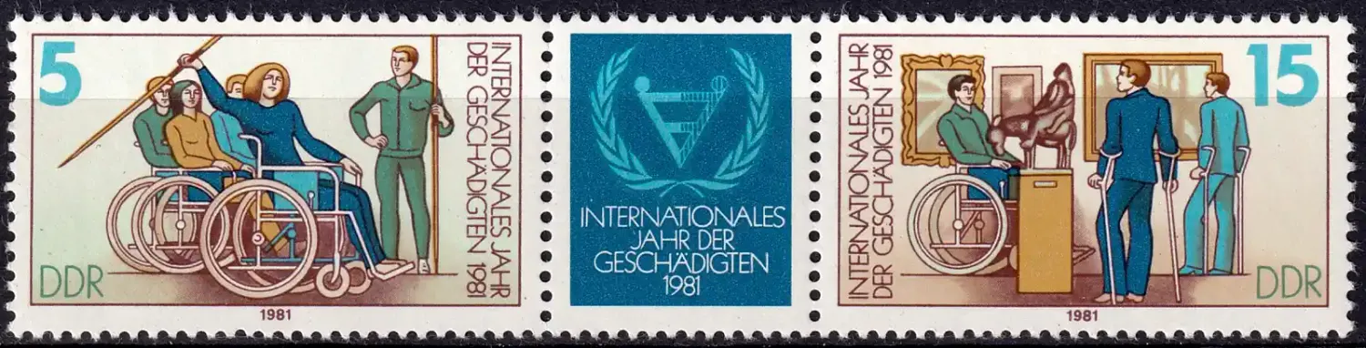 Germany East (DDR) 1981 The United Nations Int. Handicap Year (2v). MNH (**)