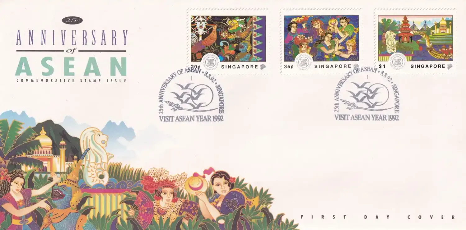Singapore 1992 The 25th Anniv of A.S.E.A.N and Tourism Year of ASEAN Member States FDC Singapore 1992 The 25th Anniv of A.S.E.A.N and Tourism Year of ASEAN Member States FDC