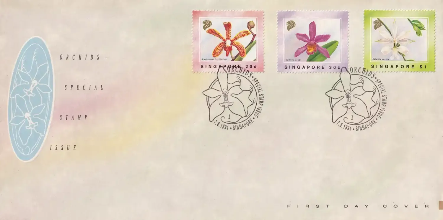 Singapore 1991 Orchids FDC Singapore 1991 Orchids FDC