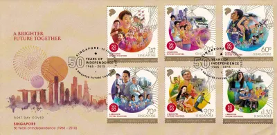 Singapore 2015 The 50th Anniv of Independence FDC Singapore 2015 The 50th Anniv of Independence FDC