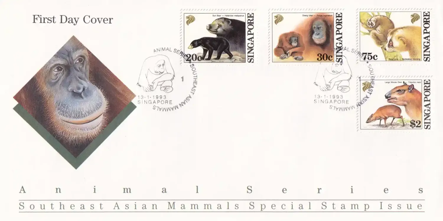 Singapore 1993 Mammals FDC Singapore 1993 Mammals FDC
