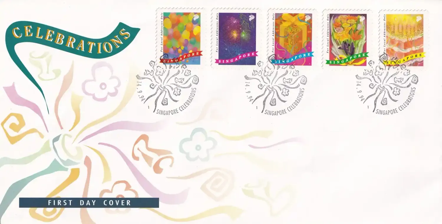 Singapore 1994 Greetings Stamps - Self-Adhesive FDC
