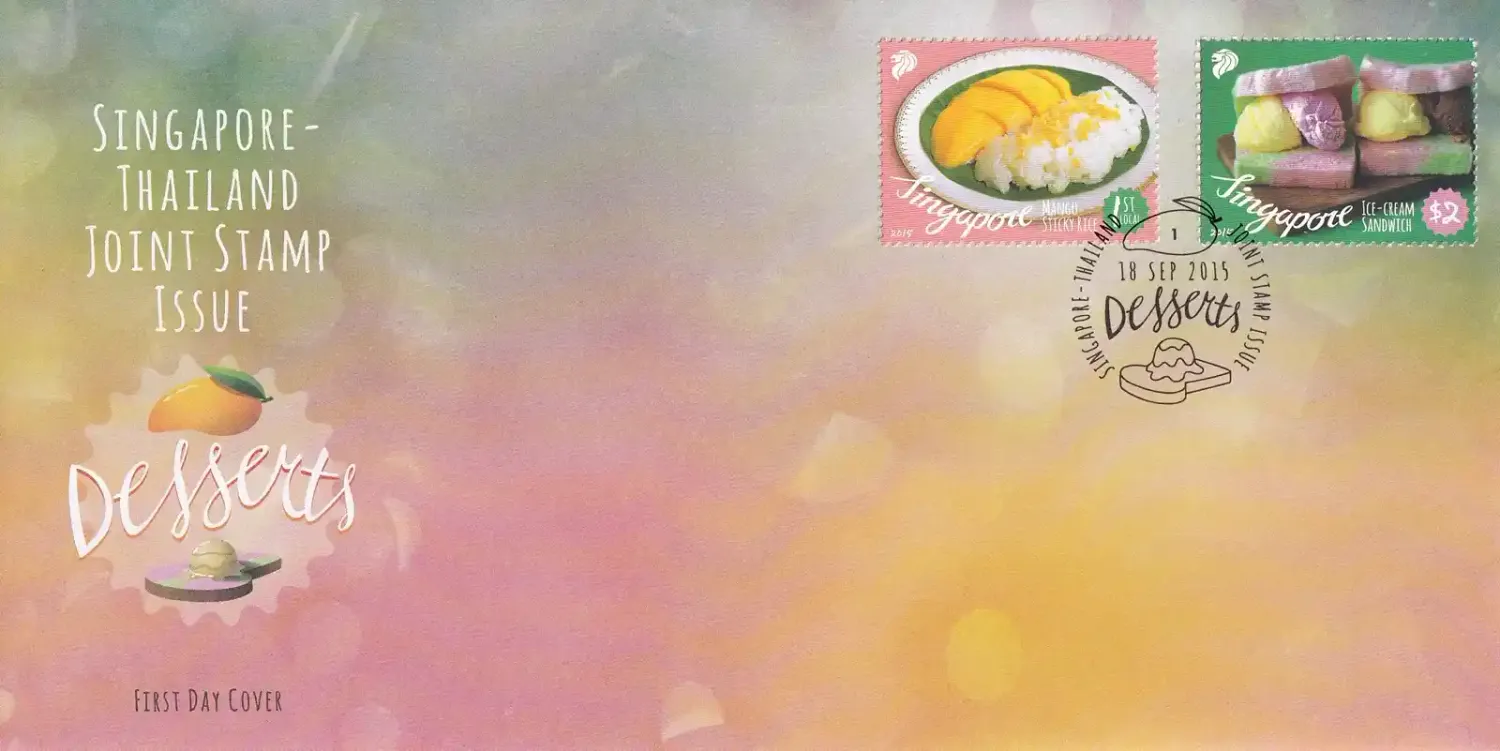 Singapore 2015 Desserts - Joint Issue with Thailand (2v) FDC
