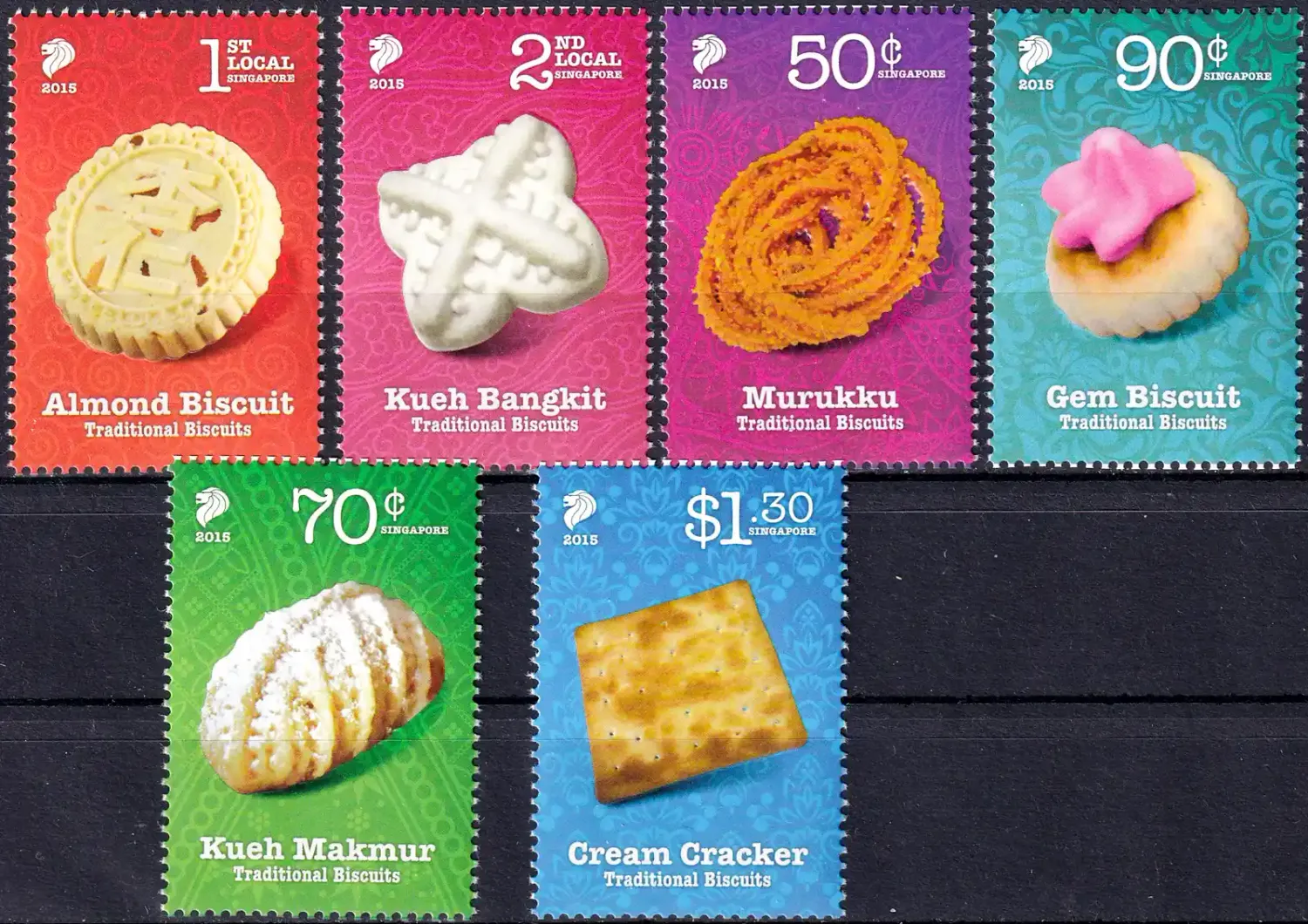 Singapore 2015 Traditional Biscuits (6v). MNH(**) Singapore 2015 Traditional Biscuits (6v). MNH(**)