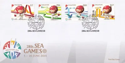 Singapore 2015 28th Southeast Asian (SEA) Games (4v) FDC Singapore 2015 28th Southeast Asian (SEA) Games (4v) FDC