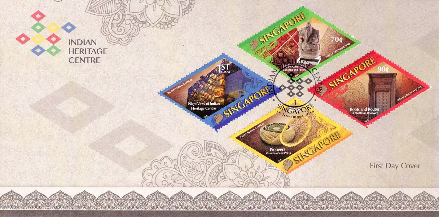 Singapore 2015 Indian Heritage Centre (4v) FDC Singapore 2015 Indian Heritage Centre (4v) FDC