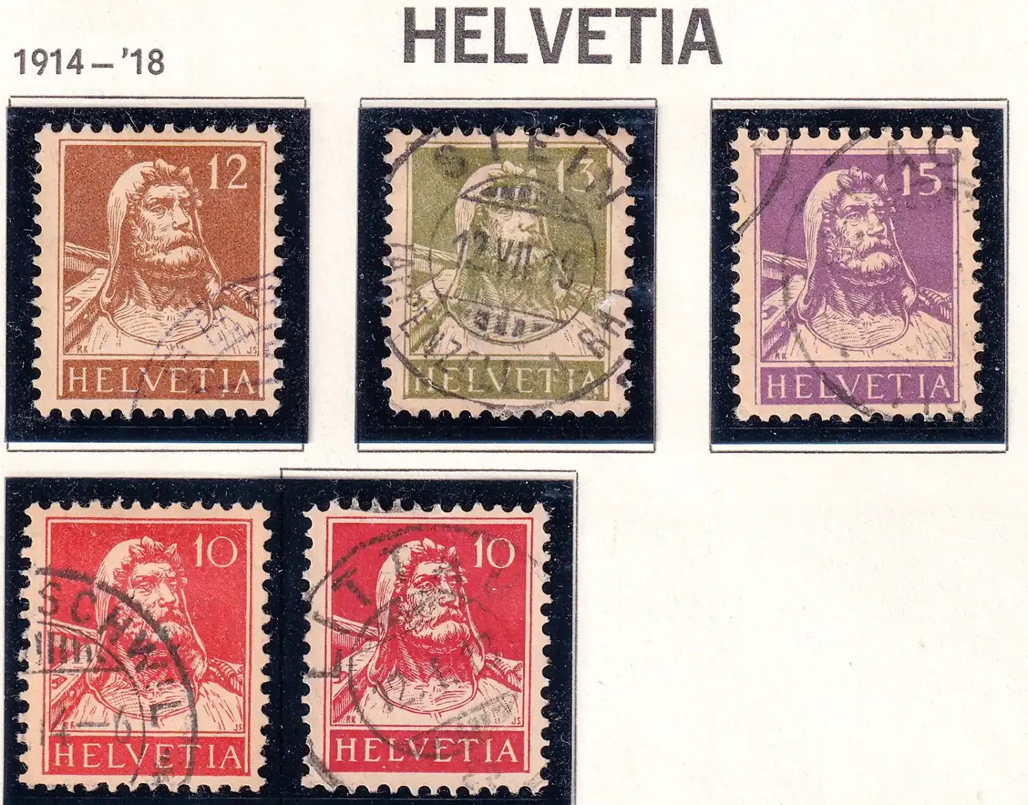 Switzerland, 1914 Wilhelm Tell. VFU Switzerland, 1914 Wilhelm Tell. VFU
