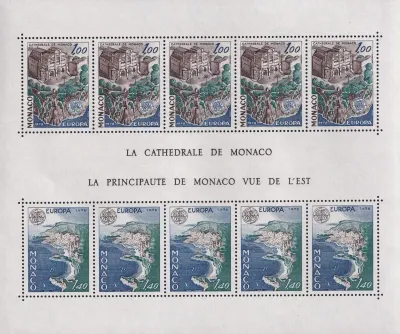 Monaco 1978 EUROPA Stamps - Landscapes (ss/10v) MNH(**) Monaco 1978 EUROPA Stamps - Landscapes (ss/10v) MNH(**)