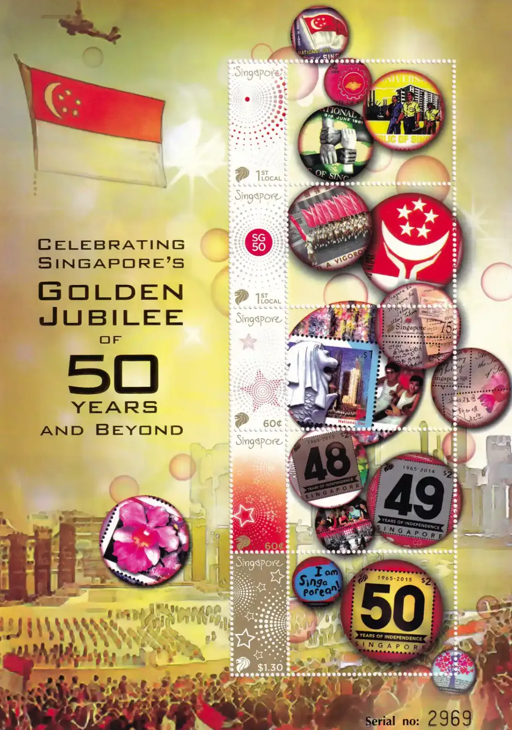 Singapore 2015 Celebrating Singapore's Golden Jubilee, 50 Years & Beyond. MNH(**) Singapore 2015 Celebrating Singapore's Golden Jubilee, 50 Years & Beyond. MNH(**)