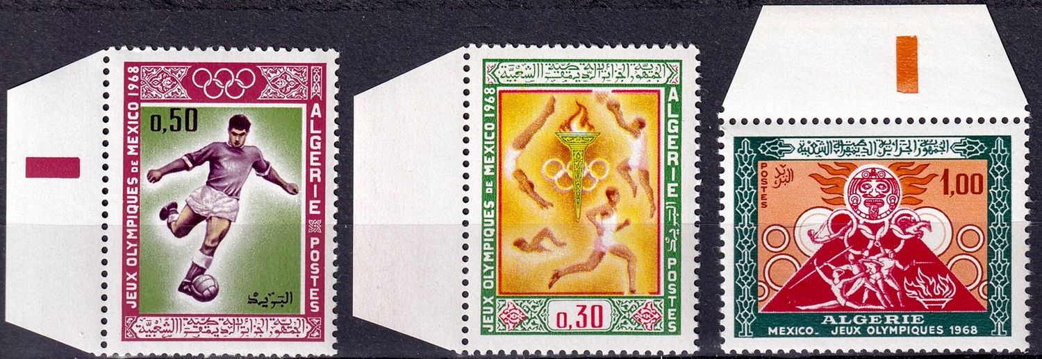 Algeria 1968 Olympic Games - Mexico City, Mexico (3v) MNH(**) Algeria 1968 Olympic Games - Mexico City, Mexico (3v) MNH(**)