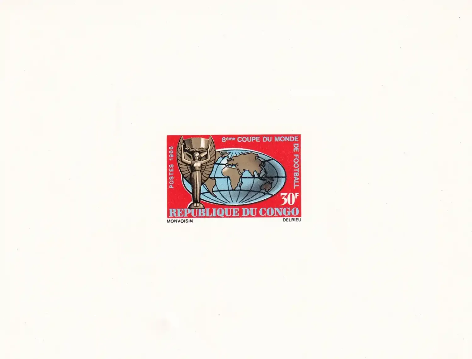 Congo (Rep) 1966 Football World Cup (Imperf) - England (1v) MNH(**) Congo (Rep) 1966 Football World Cup (Imperf) - England (1v) MNH(**)