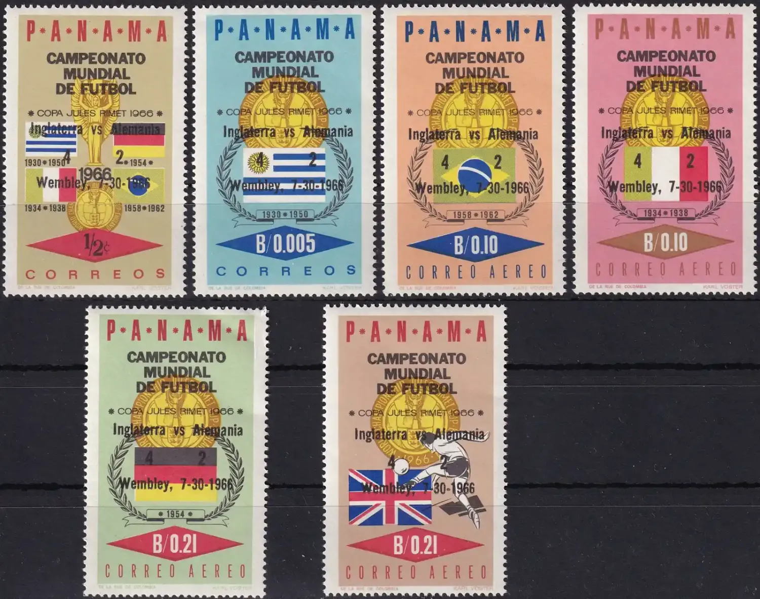 Panama 1966 Football World Cup, Final Victory - England (6v). MNH(**)