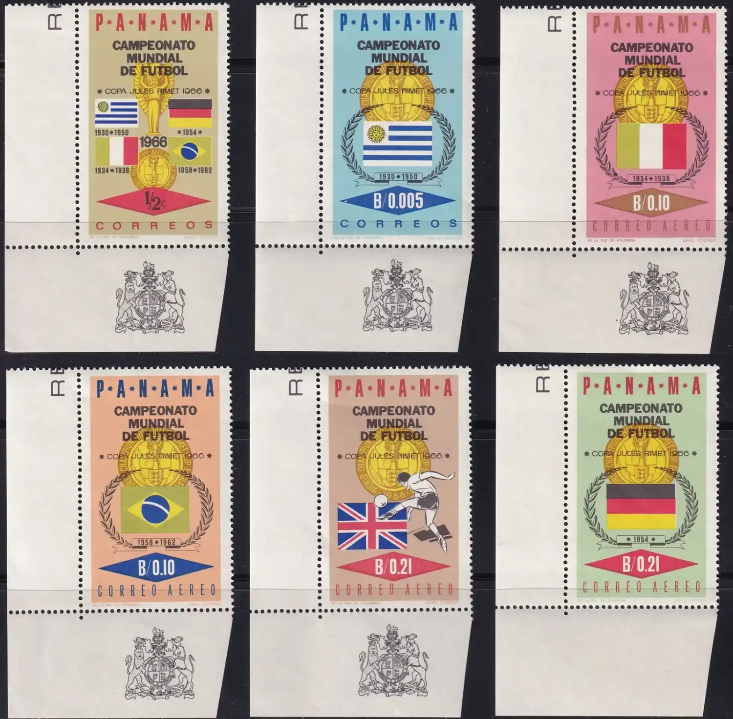 Panama 1966 Football World Cup - England (6v). MNH(**) Panama 1966 Football World Cup - England (6v). MNH(**)