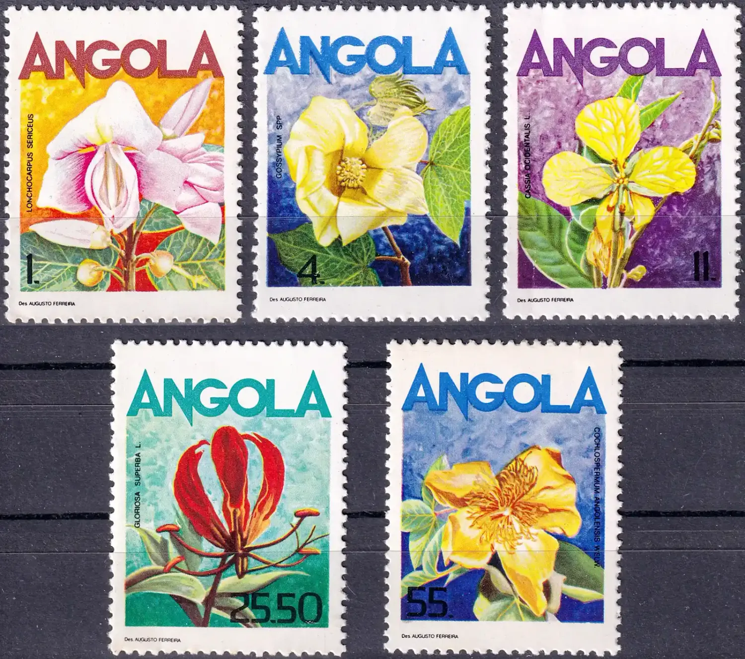 Angola 1985 Medicinal Plants. Flowers (5v) MNH(**)