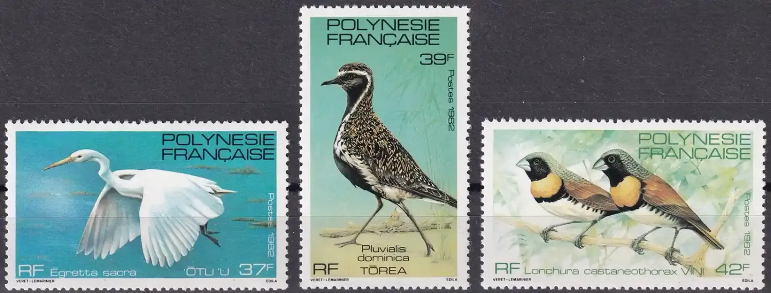 France (French Polynesia) 1982 Birds (3v)-MNH(**)