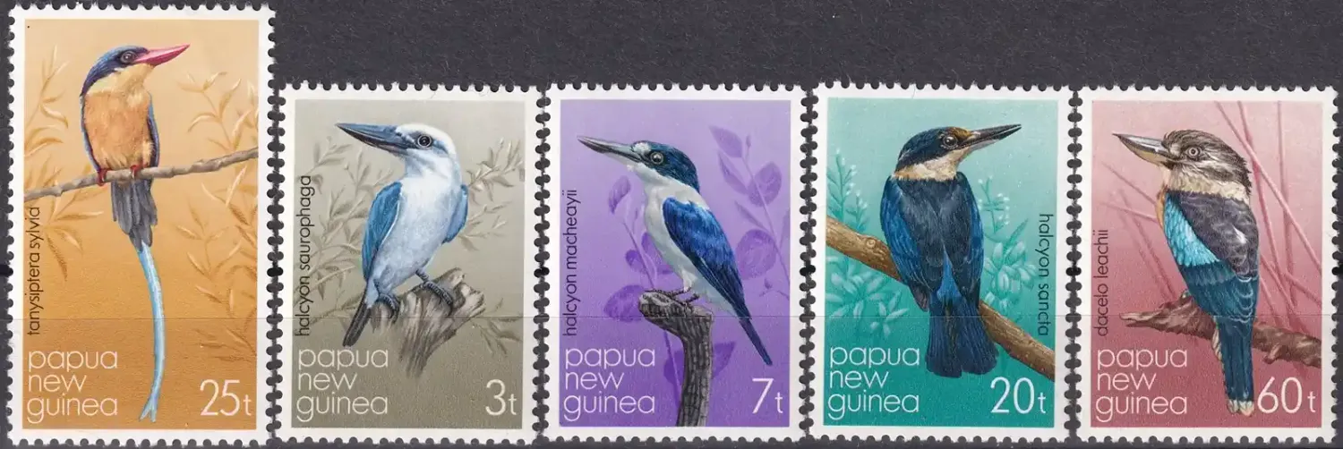 Papua New Guinea 1981 Kingfishers (5v) MNH(**) Papua New Guinea 1981 Kingfishers (5v) MNH(**)
