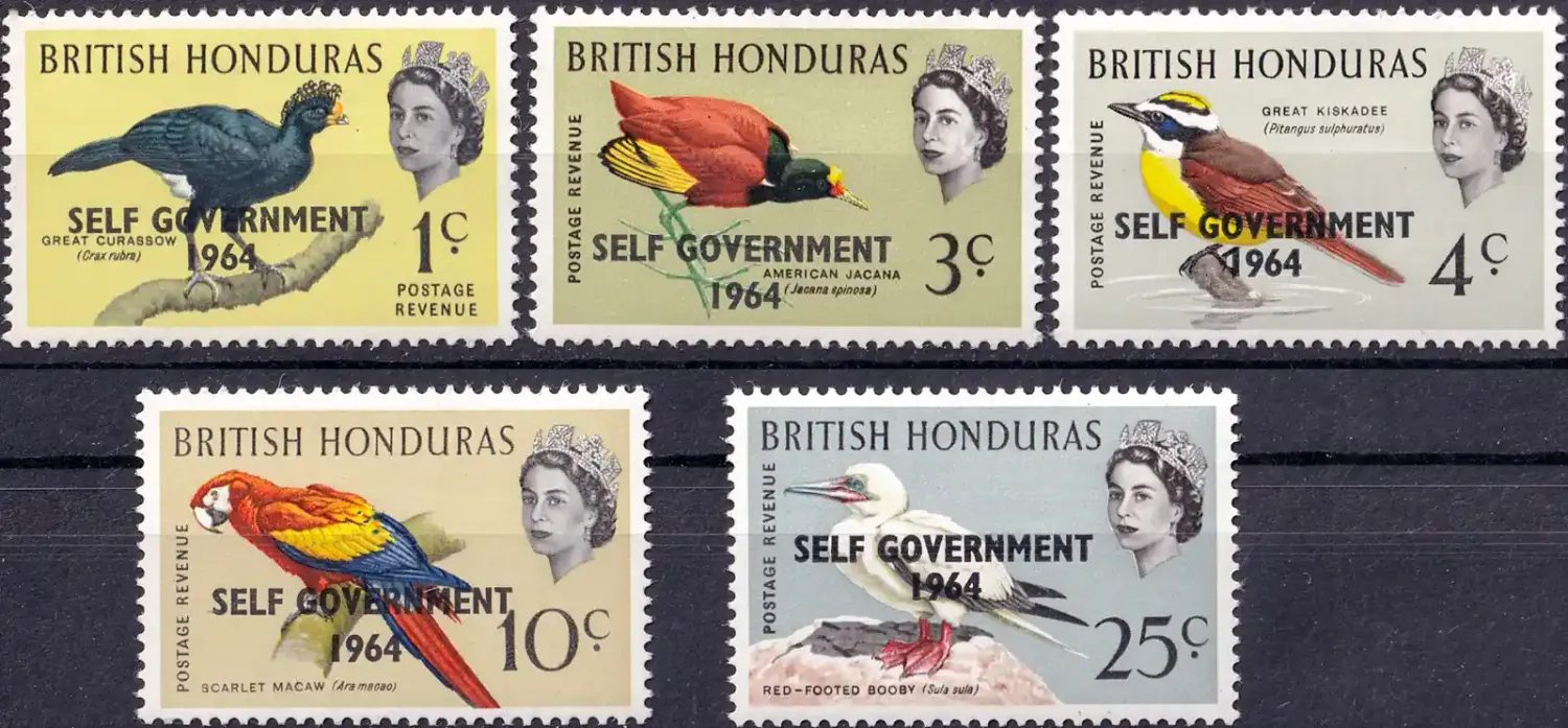 British Honduras 1964 Birds - Ovpt "SELF GOVERNMENT 1964" MNH(**)